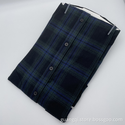 100% coton flanelle chaude chemise à manches longues